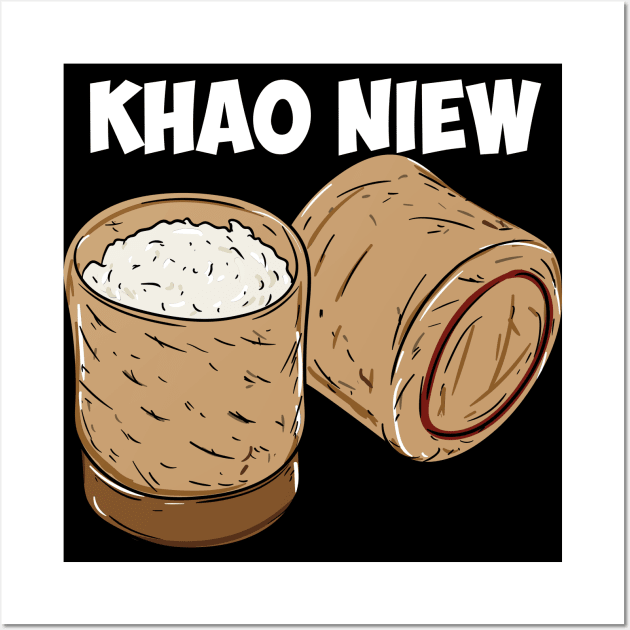 Khao Niew, Thai Food Rice, Laotian Wall Art by maxdax